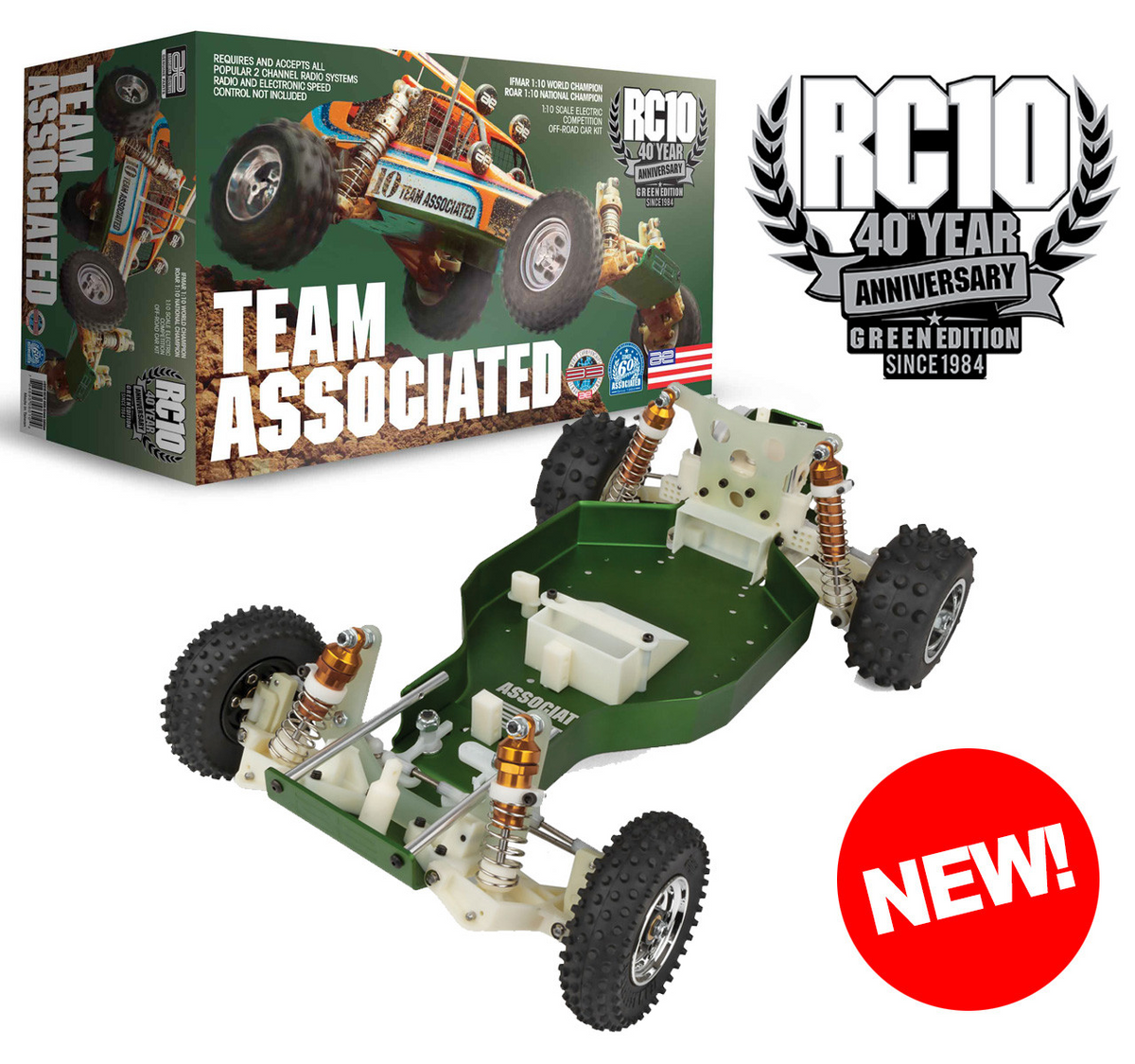 Team Associated RC10 オフロードRCカー Team Associated RC10 40th Anniversary 1/10 Electric 2WD Buggy Kit