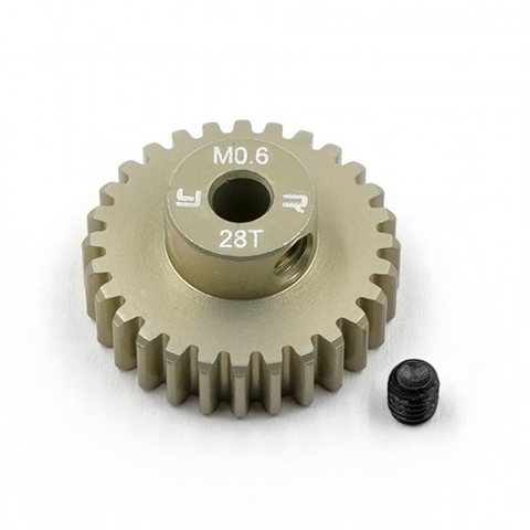 Yeah Racing Aluminum 7075 Hard Coated Motor Gear/pinions Tamiya 0.6m 28T