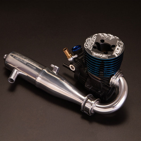 O.S. Speed B21 Adam Drake 4 Off Road Engine Combo with TB02 EFRA2089 Pipe & MB01-75 Manifold