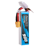 GENS ACE - 900mAh 14.8V 80C 4S 1P LiPo Battery Pack with XT60 plug 97x27x21mm 112g Suit F5J and Powered Glider (GA900-4S80)