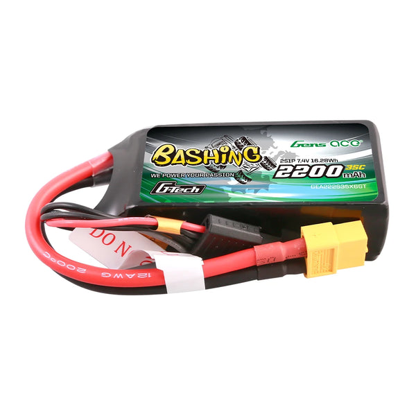 GENS ACE - Bashing 2200mAh 11.1V 35C 3S1P LiPo Battery Pack with XT60 75x34x25mm 143g (GA2200-3S35)