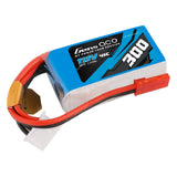 GENS ACE - 300mAh 3S 11.1V 45C LiPo Battery JST Plug 26g 40x21x17mm Eflite UMX (GA300-3S45)