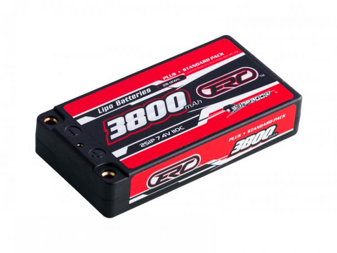 SUNPADOW ERC Plus Lipo Battery Low Profile 3800mAh-7.4V-2S1P-110C (5mm Bullet)