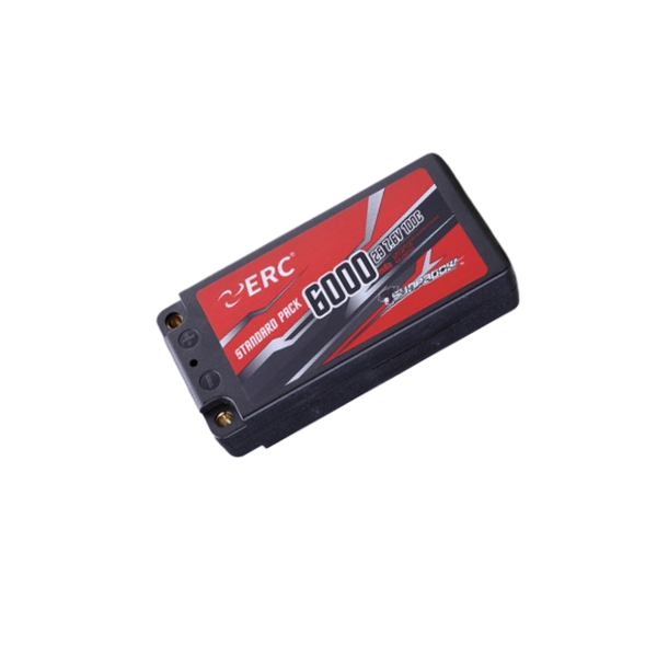 SUNPADOW Shorty Lipo Battery 6000mAh-7.4V-100c-5mm Bullet