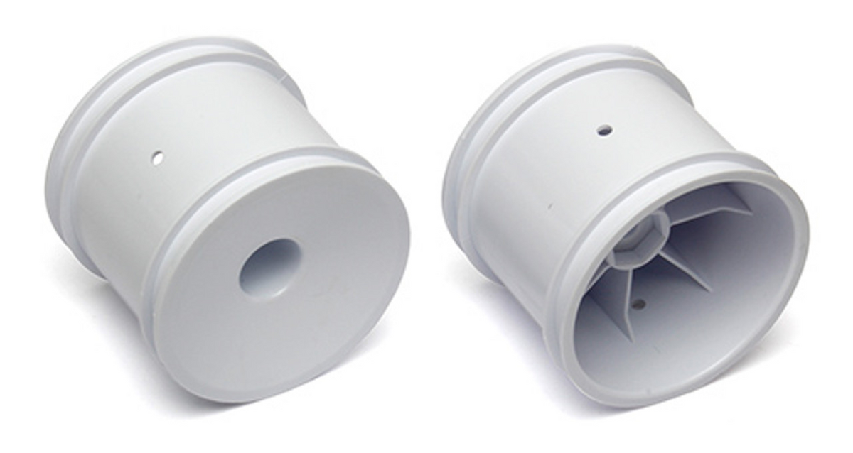 Team Associated 12mm Hex Stadium Truck Dish Wheel (2) (White)