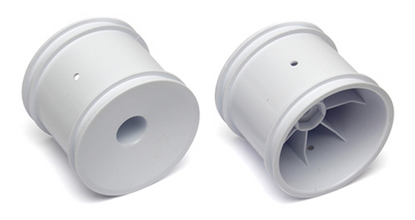 Team Associated 12mm Hex Stadium Truck Dish Wheel (2) (White)