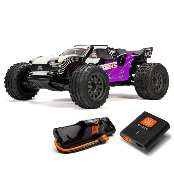 ARRMA - 1/10 Vorteks 2WD RTR Brushed Stadium Truck (Battery & Charger Included), Purple (ARA3205ST2)