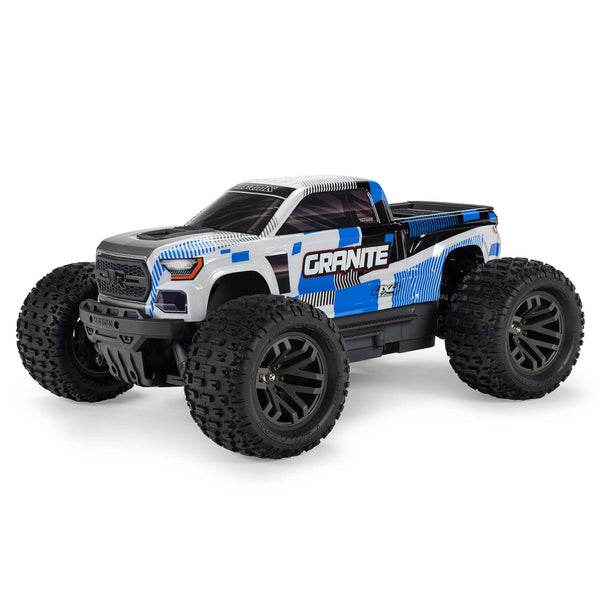 ARRMA - 1/10 Granite 4X4 RTR Brushed Monster Truck, Blue (Requires Battery and Charger) (ARA4202V4T2)