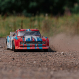 BRUSHLESS INFRACTION 4X4 MEGA RTR 1/8th Resto-Mod StreetBash Truck Red/Blue by ARRMA Converted to Brushless