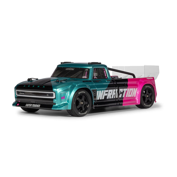 ARRMA - 1/8 Infraction 223S DSC 4x4 All Road Street Bash 105+ km/h RTR Teal/Pink (ARA4315V4T3)