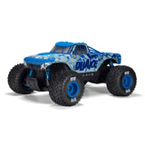 ARRMA - 1/8 Quake 4S DSC 4X4 RTR RC Brushless Monster Truck, White/Blue (ARA4437T2)