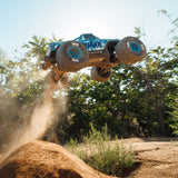 ARRMA - 1/8 Quake 4S DSC 4X4 RTR RC Brushless Monster Truck, White/Blue (ARA4437T2)