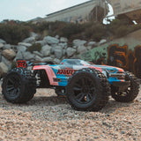 ARRMA - 1/8 Kraton 6S V6 4X4 BLX Brushless Speed Monster Truck RTR, Blue/Orange (ARA8608V6T1)