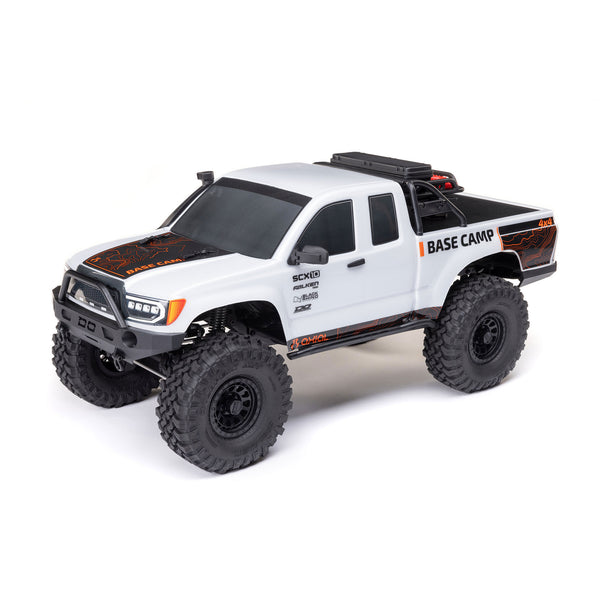 AXIAL - 1/10 SCX10 III Base Camp 4X4 Rock Crawler Brushed RTR, White (AXI-1375T1)