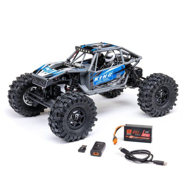 AXIAL - 1/18 UTB18 Capra 4WS 4WD Trail Buggy RTR with Battery & Charger, Blue (AXI-1750T1)