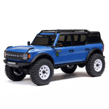 AXIAL - 1/30 SCX30 Ford Bronco 4X4 RTR Brushed Rock Crawler (Battery & Charger Included), Blue (AXI-2048T1)