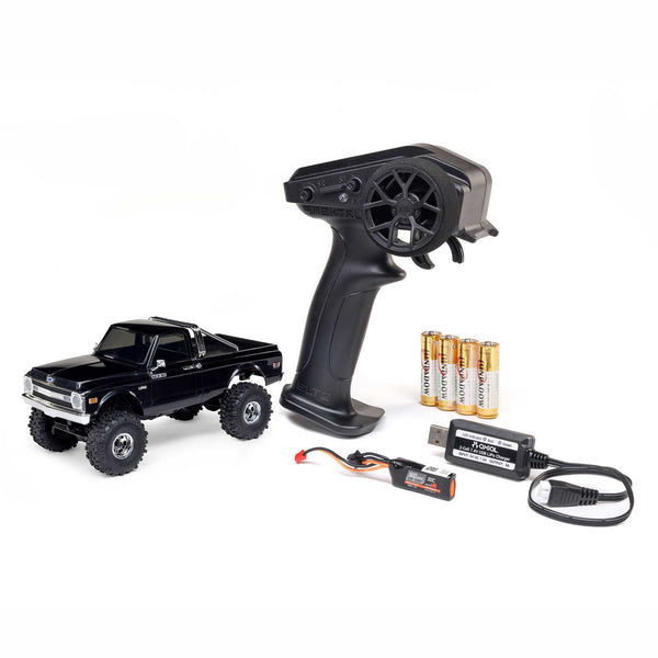AXIAL - 1/30 SCX30 Chevrolet K10 4X4 RTR Brushed Rock Crawler (Battery & Charger Included), Black (AXI-2260T2)