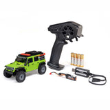 AXIAL - 1/30 SCX30 Jeep Wrangler JLU 4X4 RTR Brushed Rock Crawler (Battery & Charger Included), Green (AXI-2261T1)
