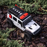 AXIAL - 1/30 SCX30 Jeep Wrangler JLU 4X4 RTR Brushed Rock Crawler (Battery & Charger Included), White (AXI-2261T2)