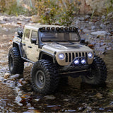AXIAL - 1/10 SCX10 III Motobilt Waypoint Jeep JT Gladiator 4X4 RTR Brushed Rock Crawler, Tan (AXI-2443T1)