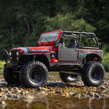 AXIAL - 1/10 SCX10 III Jeep CJ-7 4X4 RTR Brushed Rock Crawler, Red (AXI03008V2T1)