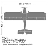 E-FLITE - Super Timber 1.7m BNF Basic with AS3X and SAFE Select (EFL02550)