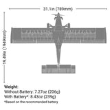 E-FLITE - Micro DRACO 800mm BNF Basic with AS3X and SAFE Select (EFL13550)