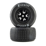 LOSI - Hoosier Tyres, Medium, Mounted, Black, FR/RR (2): 22S DLM (LOS-4237)