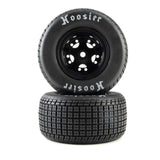 LOSI - Hoosier Tyres, Soft, Mounted, Black, Front or Rear (2): 22S DLM Late Model Kit Tyres (LOS-4247)