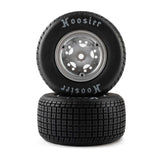 LOSI - Hoosier Tyres, Soft, Mounted, Satin Aluminium, Left/Right (2): 22S DLM (LOS-4641)