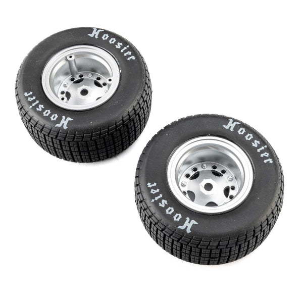 LOSI - Hoosier Tyres, Soft, Mounted, Satin Aluminium, Left/Right (2): 22S DLM (LOS-4641)