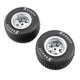 LOSI - Hoosier Tyres, Soft, Mounted, Satin Aluminium, Left/Right (2): 22S DLM (LOS-4641)