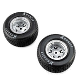 LOSI - Hoosier Tyres, Medium, Mounted, Satin Aluminium, Left/Right (2): 22S Dirt Late Model DLM (LOS-4642)