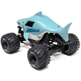 LOSI - 1/18 Mini LMT Megalodon 2S 4X4 RTR Brushed Monster Truck (Battery & Charger Included), Blue (LOS01026T3)