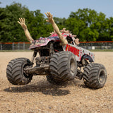 LOSI - 1/18 Mini LMT Zombie 2S 4X4 RTR Brushed Monster Truck (Battery & Charger Included), Red (LOS01026T4)