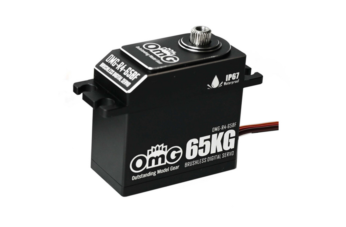 OMG 65KG Brushless Servo with Stainless Steel Gears - IP67 Water Resistant