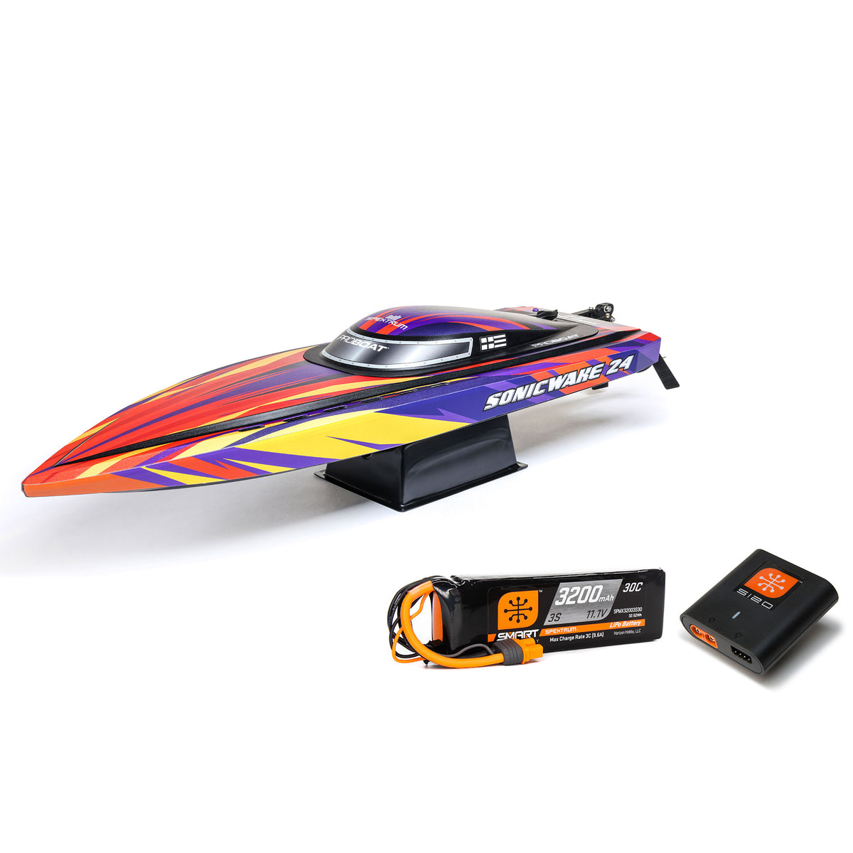 PRO BOAT - Sonicwake 24in Self-Righting Brushless Deep-V RTR (Battery & Charger Included), Red (PRB-1992T1)