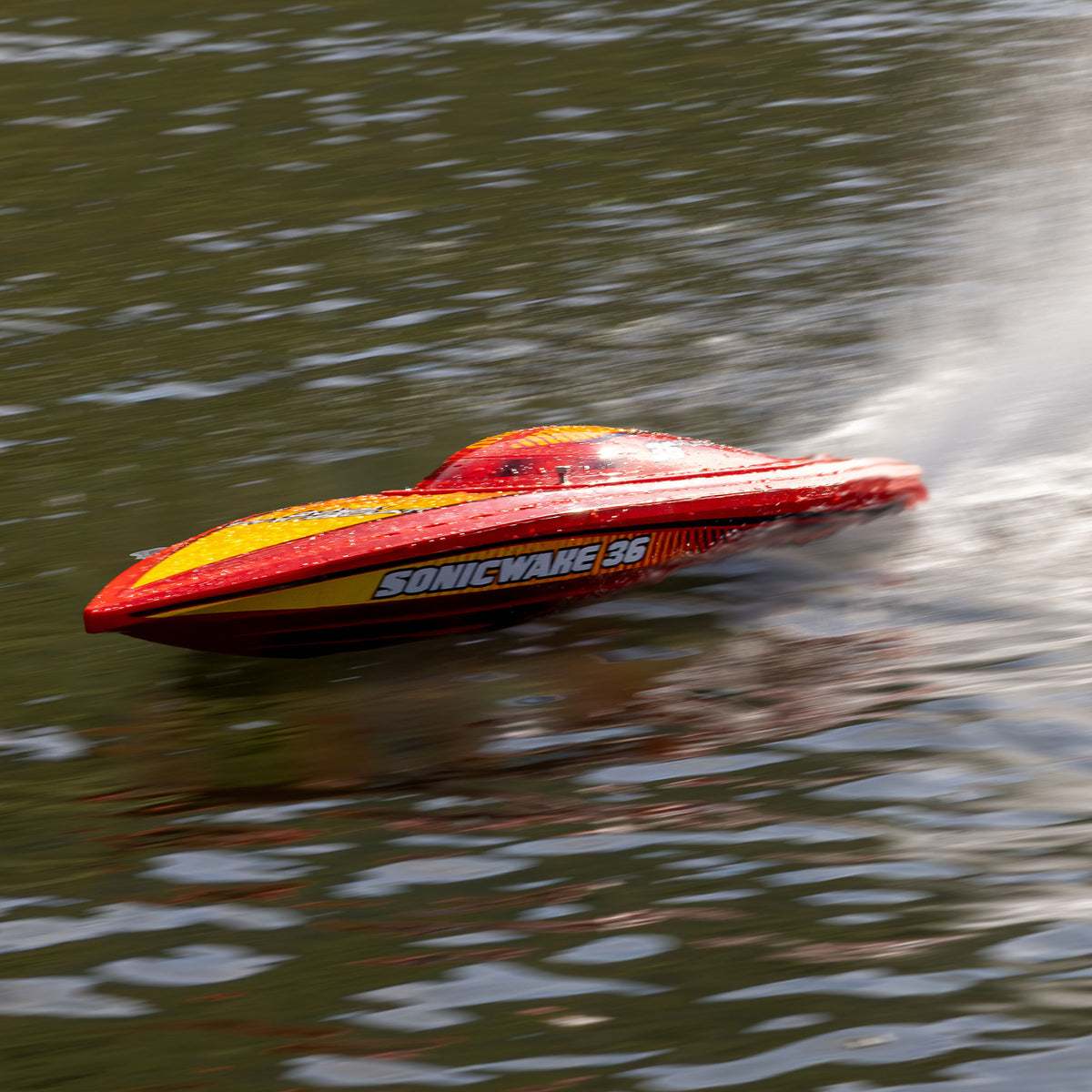 PRO BOAT - Sonicwake 36in V3 8S Self-Righting Brushless Deep-V RTR, Red/Yellow (PRB-2171T2)