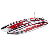 PRO BOAT - Blackjack 42in 8S Brushless Catamaran RTR, White/Red (PRB08043T2)