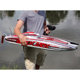PRO BOAT - Blackjack 42in 8S Brushless Catamaran RTR, White/Red (PRB08043T2)