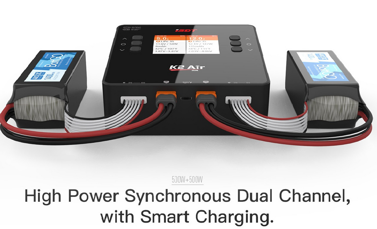 ISDT K2 Air 500W x2 Dual AC/DC Charger