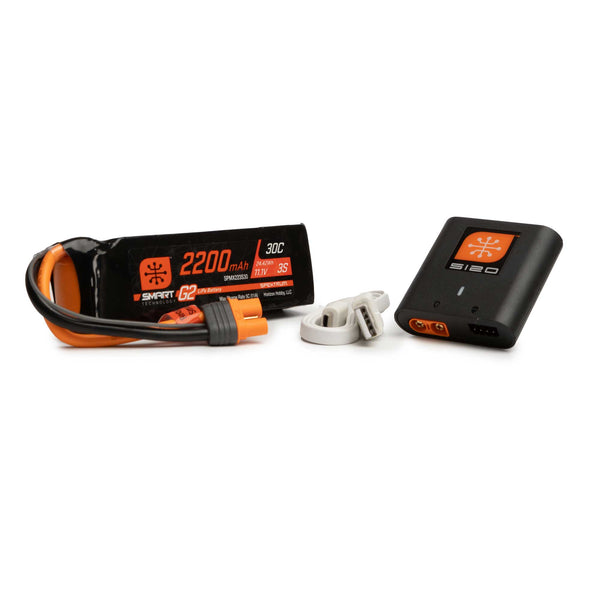 SPEKTRUM - Smart Powerstage Air Bundle: 2200mAh 3S G2 LiPo Battery / S120 Charger (SPMXPSA200)