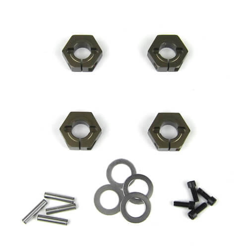 TEKNO - 12mm Aluminium Clamping Wheel Hex Set (4) (TKR5571A)