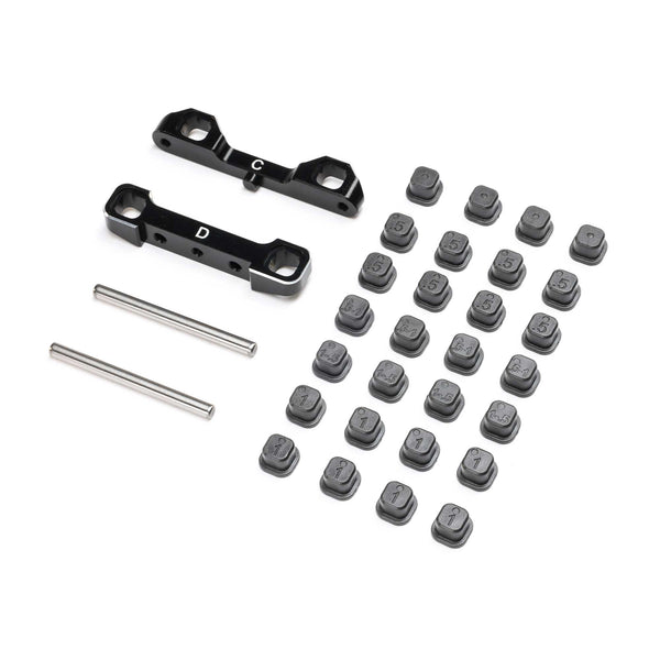 TLR - Adjustable Pivot Set C & D, Black: 22S Sprint (TLR-1055)