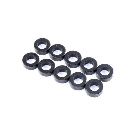 Destiny 2.5x5.5x1mm Aluminum Spacer (Black), 10 pcs (O10331)