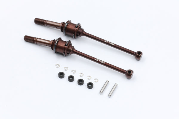 Spring Steel Double Joint Drive Shaft Set, Metal Bushing, Front (D10390)
