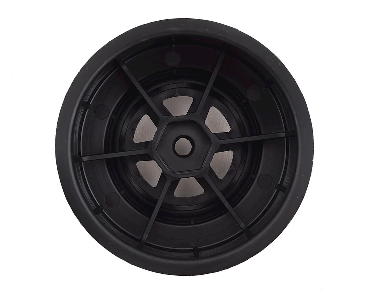 DE RACING - Gambler Rear Wheels for Late Model / MWM / Street Stock / 12mm Hex / AE -TLR / BLACK (4 PC) 1.7/2.2in (DER-GLR-AB)