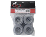 DE RACING - Gambler Rear Sprint Wheels with 12mm Hex / AE -TLR / SILVER (4 PC) 1.7/2.5in (DER-GSR-AS)