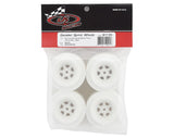 DE RACING - Gambler Rear Sprint Wheels with 12mm Hex / AE -TLR / WHITE (4 PC) 1.7/2.5in (DER-GSR-AW)