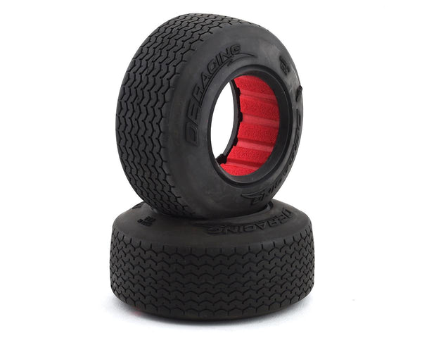 DE RACING - Outlaw Sprint HB Front Tyres / Clay Compound / With Inserts 1.7/2.2in (DER-OSF2-C1)